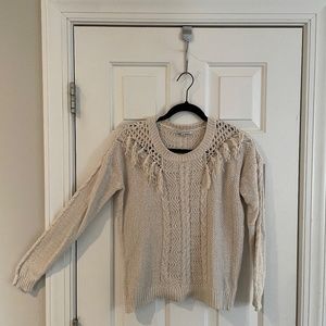 Rebecca Minkoff fringe cable knit sweater